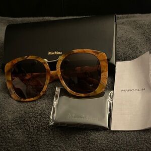 MaxMara Women's Bridge Rx Havana Sunglasses New MM0092 56E 55